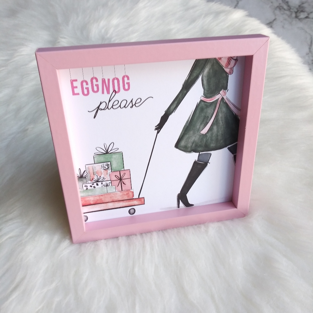 Handmade Girly Glam Christmas Decor Frame